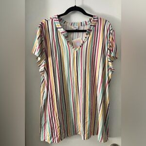 New with tags Lularoe Layla top size 3x.